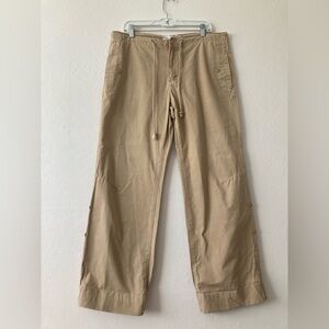 Vintage Tommy Hilfiger Cargo Pants Tan 90s Y2K Drawstring Skater Size 12